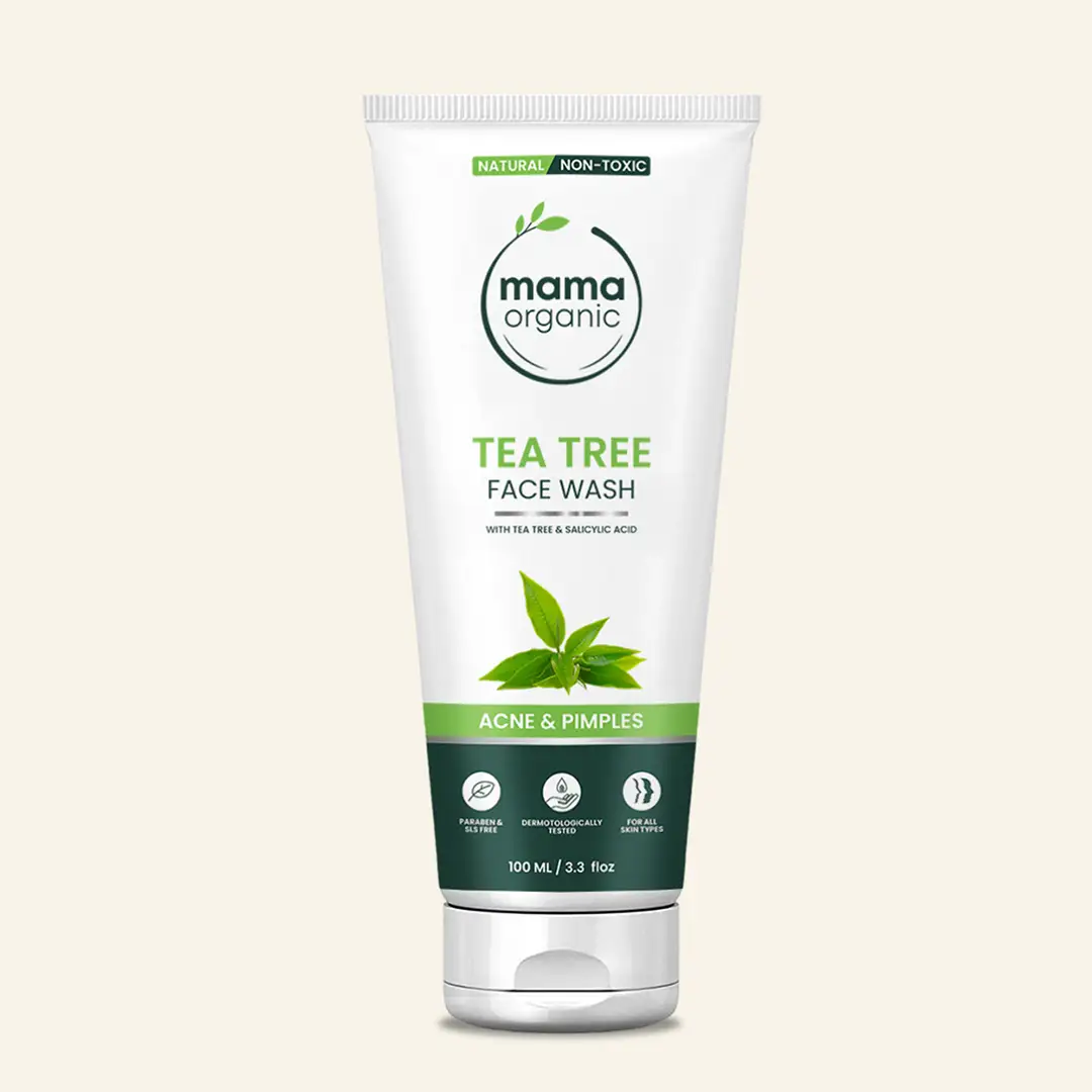 Mamaorganic Tea Tree Face Wash For Acne & Pimples With Tea Tree & Neem Extract - 100ml