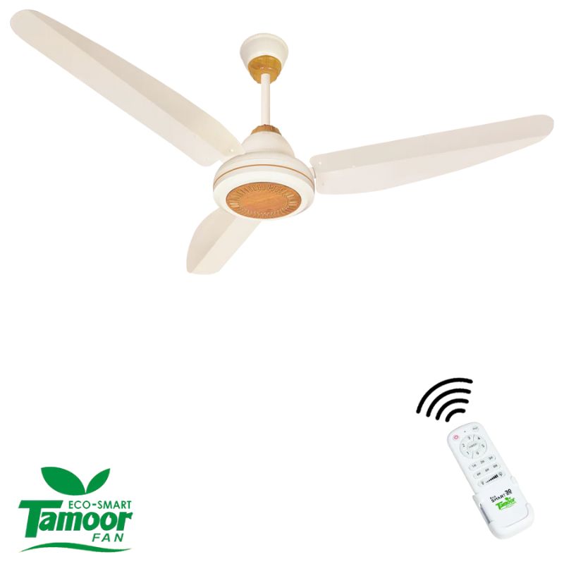 Tamoor Ceiling Fan 30W Diamond Model light wood | Eco-Smart Series With Official Warranty