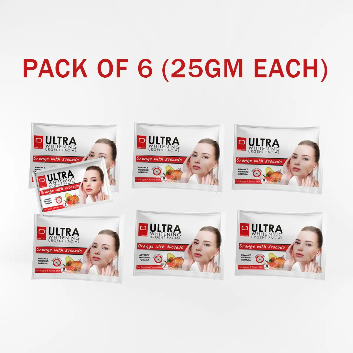 Ultra Whitening Urgent Facial 25gm 6 Sachets (6 x 25gm)