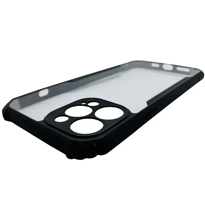 Rzants iPhone 12 Pro Max NFC Protective Anti Shock Case Clear – Black