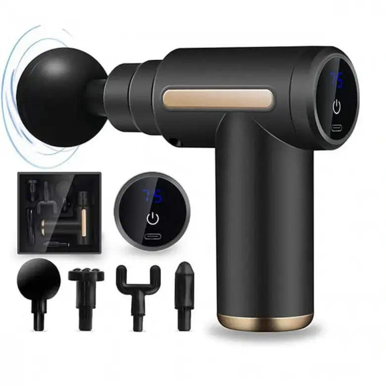 Rechargeable Deep Tissue Massager Machine – Powerful Body Massage Gun Vibrator for Pain Relief, Muscle Relaxation & Improved Circulation – Portable Wireless Full Body Fitness Massager for Men & Women