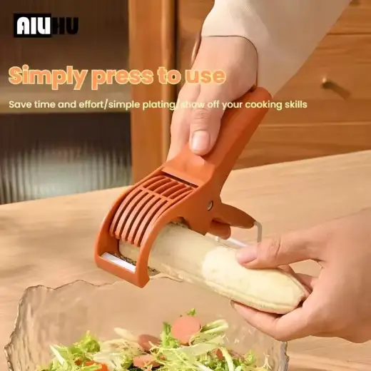 5-Blade Multi Vegetable Cutter & Chilli Slicer with Safety Lock – No More Tears, Quick & Uniform Cutting for Chilli, Ladyfinger, Beans & More | Kitchen Essential Pakistan