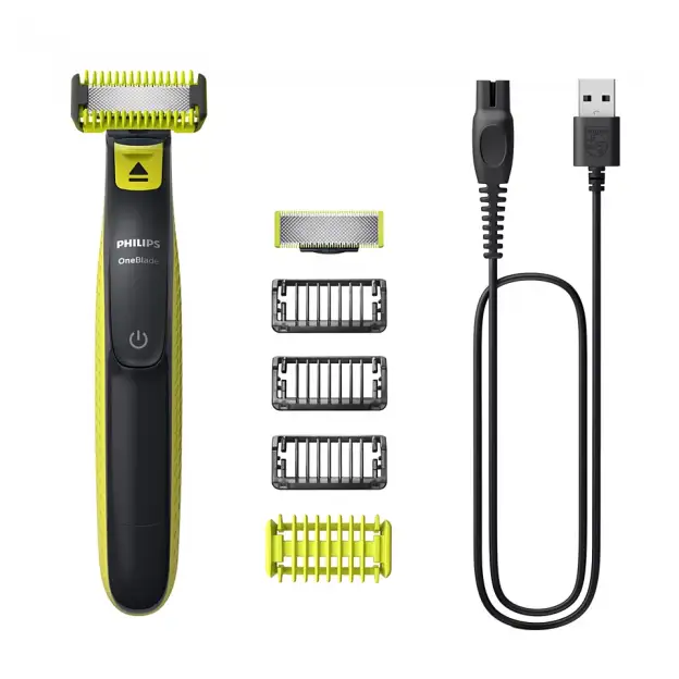 Philips OneBlade QP1424/10 – Hybrid Face Trimmer & Shaver with 2 Stubble Combs (1mm & 3mm) | Trim, Edge & Shave Any Hair Length Wet or Dry | Best Price in Pakistan