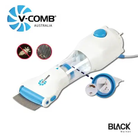 V Comb Head Lice Machine — Chemical-Free Electric Anti-Lice Treatment | Nits, Eggs & Dandruff Remover Hair Vacuum