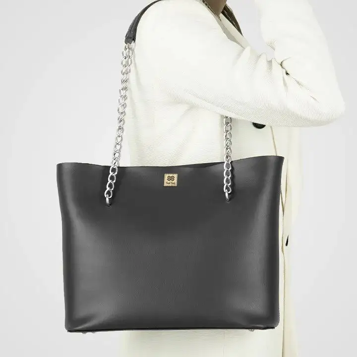 Safsaj Emerald Chain Tote Black