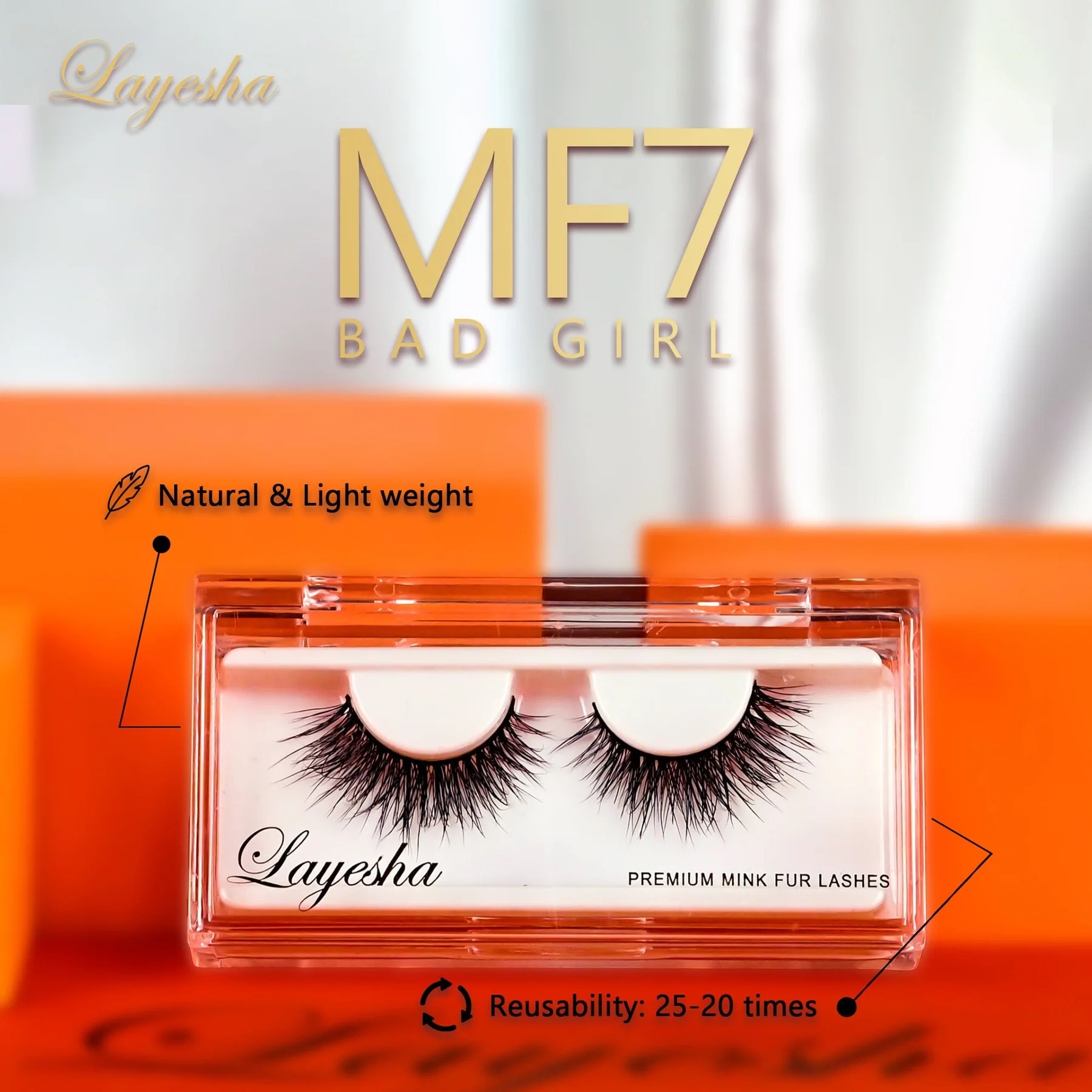MF 7 BAD GIRL (3D MINK FUR LASHES)