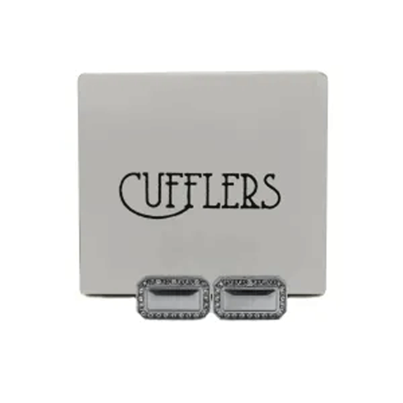 Cufflers Men’s Crystal stones Engraving Exclusive Cufflinks For Gifts with Gift Box – CU-2042