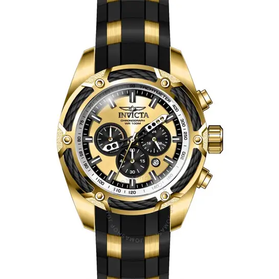Invicta Bolt Chronograph Quartz Gold Dial Men's Watch 31065