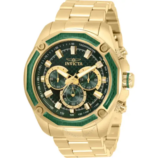 Invicta Aviator Chronograph Quartz Green Dial Men's Watch