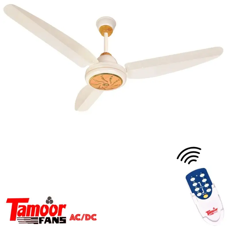 Tamoor Ceiling Fan Super Pearl Model Light Wood | AC/DC Inverter Fan Noiseless Motor. 99% Copper Winding With Official Warranty