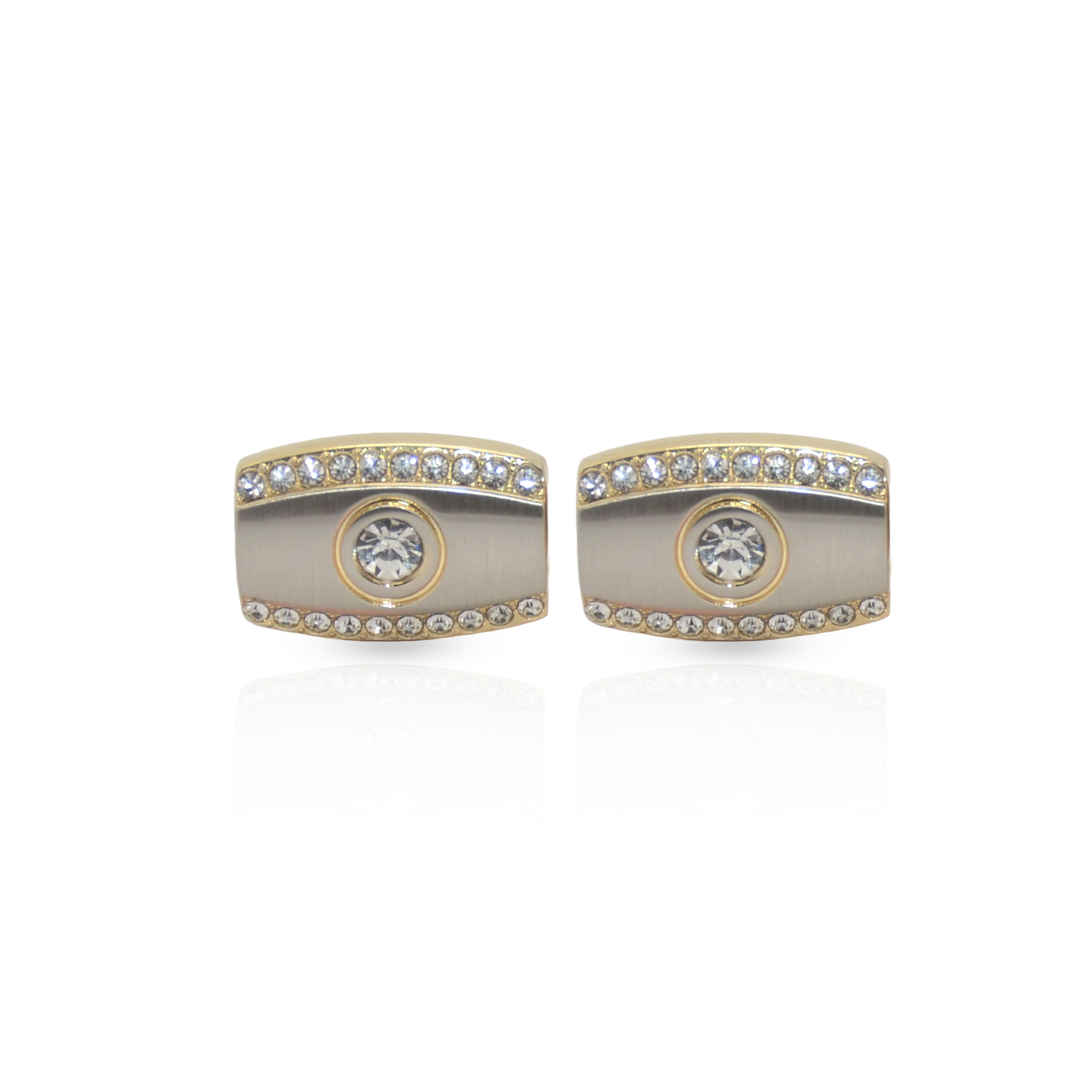 Cufflers Classic Gold Cylinder Cufflinks Model 0017 with Free Gift Box