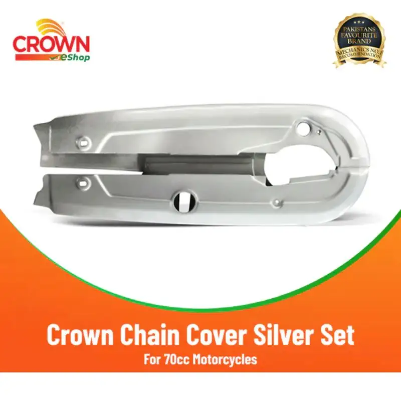 Crown Chain Cover Silver Set for 70cc Motorcycles