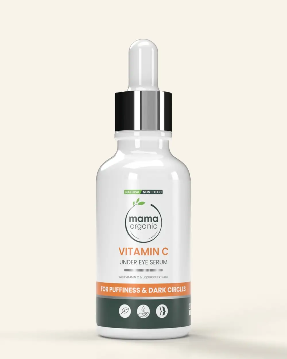 Mama Organic Vitamin C Under Eye Serum For Puffiness & Dark Circle With Vitamin C & Collagen Peptide - 30ml