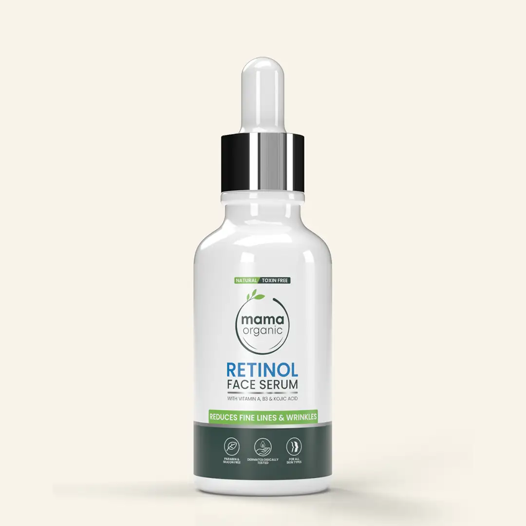 Mama Organic Retinol Face Serum For Anti-Aging & Wrinkles With Retinol, Vitamin A, & Kojic Acid - 30ml