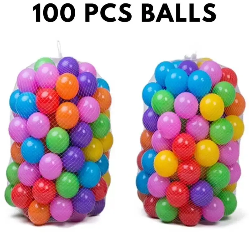 100 Pcs Soft Multicolor Tent House Balls For Kids