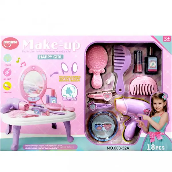 Make-Up Happy Girls Multi-functional Adjustable Mirrors With Dressing Table