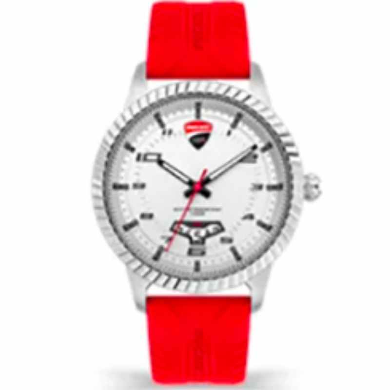 Ducati Corse Men's Podio Analog Silicone Wrist Watch DTWGN2019502 - 44 mm - Red
