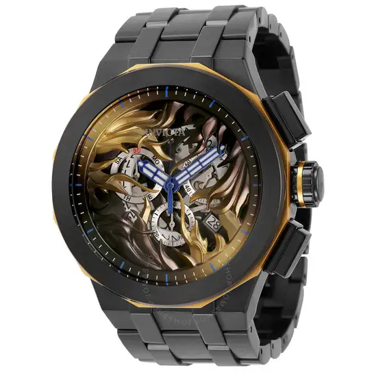 Invicta Speedway Black Dial Black-plated Men's Watch