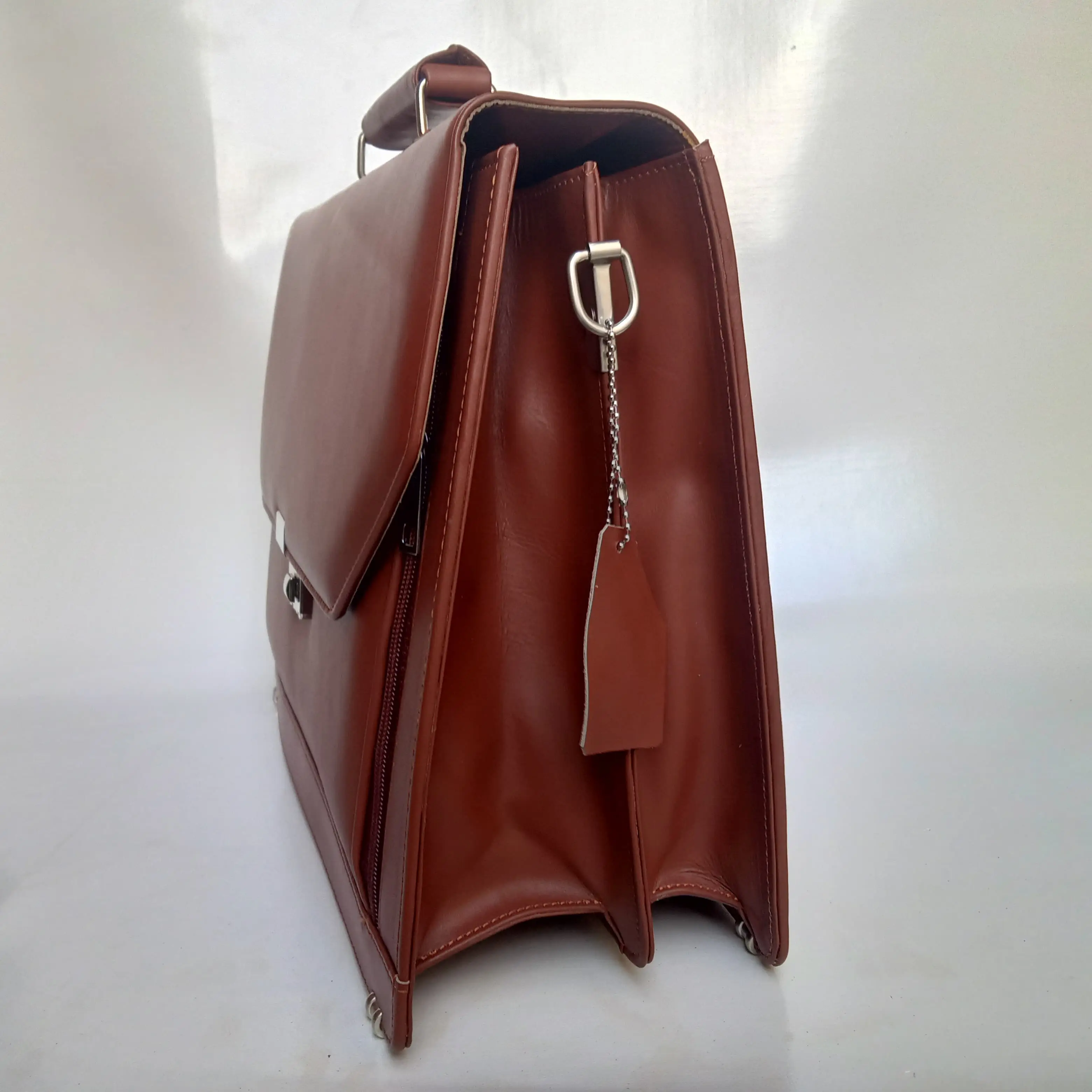 Executive Brown Leather File Carrier by the artist's attic