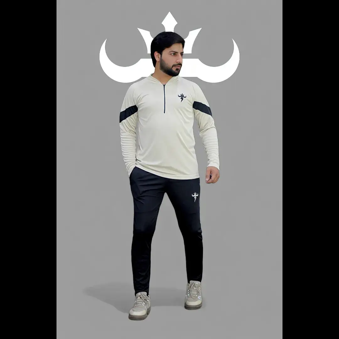 Gambluss Active-edge Athleisure Tracksuit-Milky White