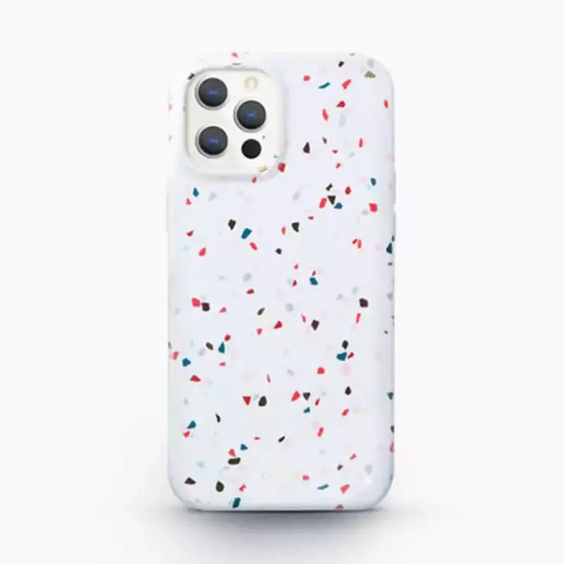 Uniq Coehl iPhone 12/12 Pro Terrazzo Phone Case – Natural White
