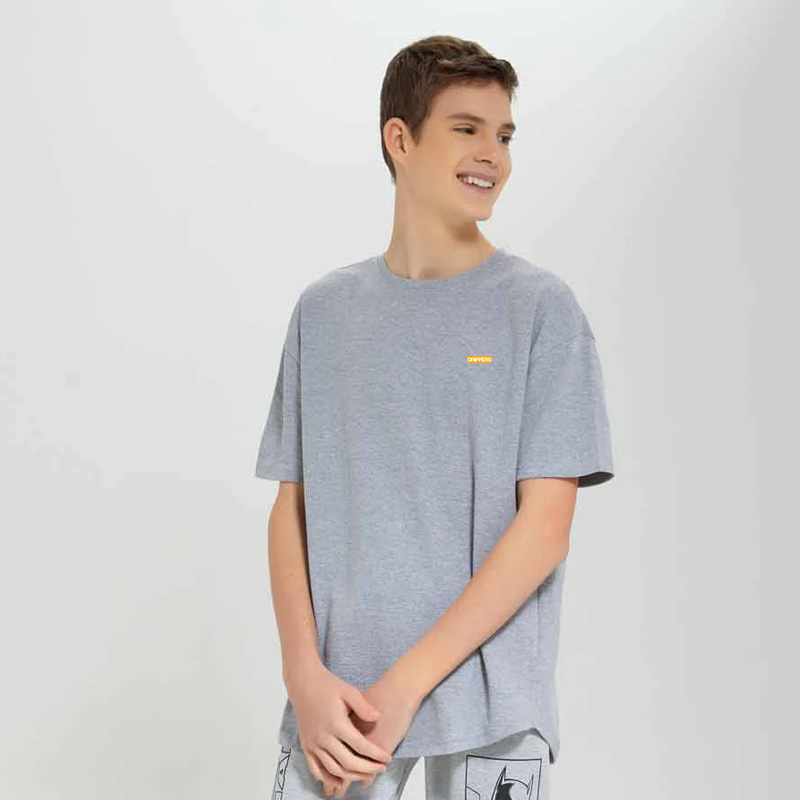 Grey Plain T-shirt By Drippers