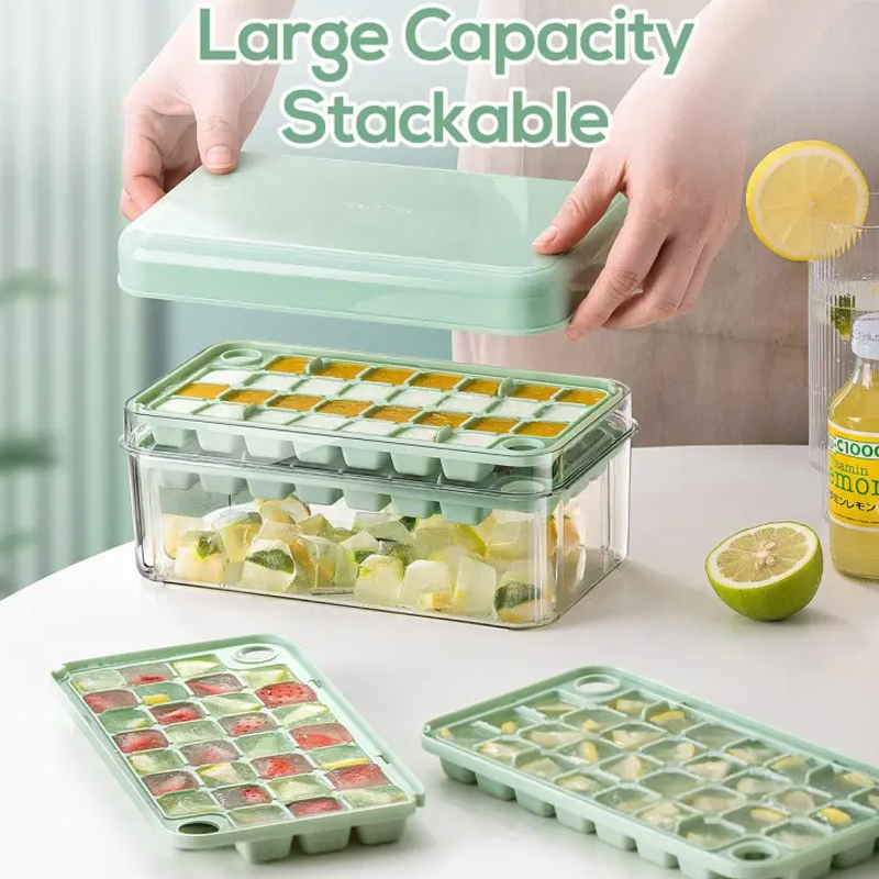 Frakin Ice Cube Trays with Lid and Storage Container