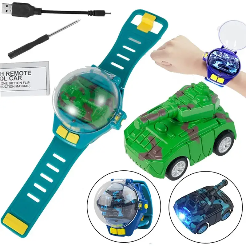 Mini Watch RC 2.4GHz Rechargeable Car With Adjustable Strap Multicolor
