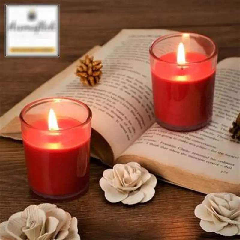 AromaFlick Scented Candle with Glass in Tropical Fruits Fragrance