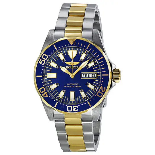 Invicta Sapphire Diver Blue Dial Two-tone Men's Watch