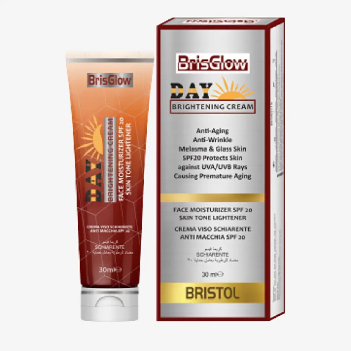 BRISTOL Bris Glow Day & Night Whitening Creams Combo Deal (30ml+30ml)