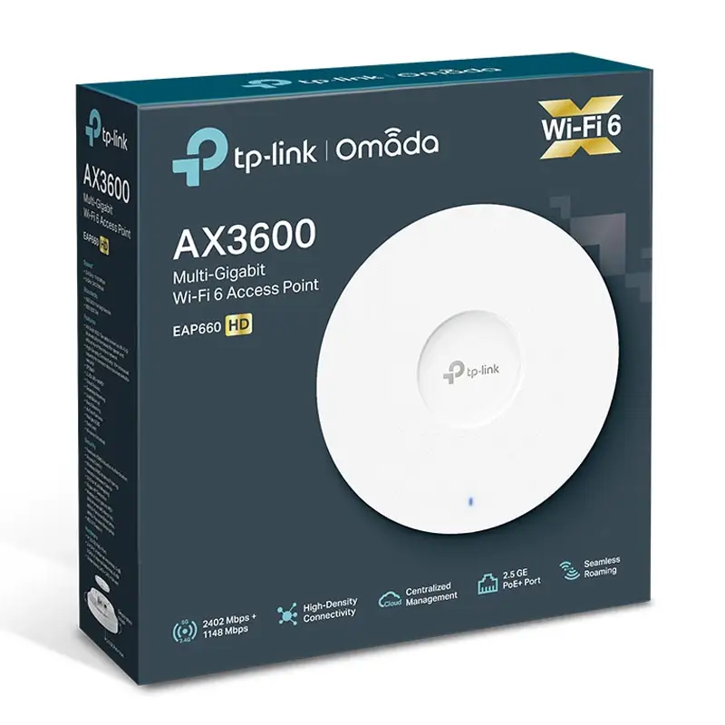 TP-Link EAP660 HD AX3600 Wireless Dual Band Multi-Gigabit Ceiling Mount Access Point