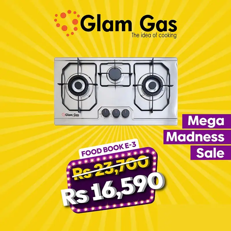 Glam Gas Food book E3 (NG/LPG) Built In Hob