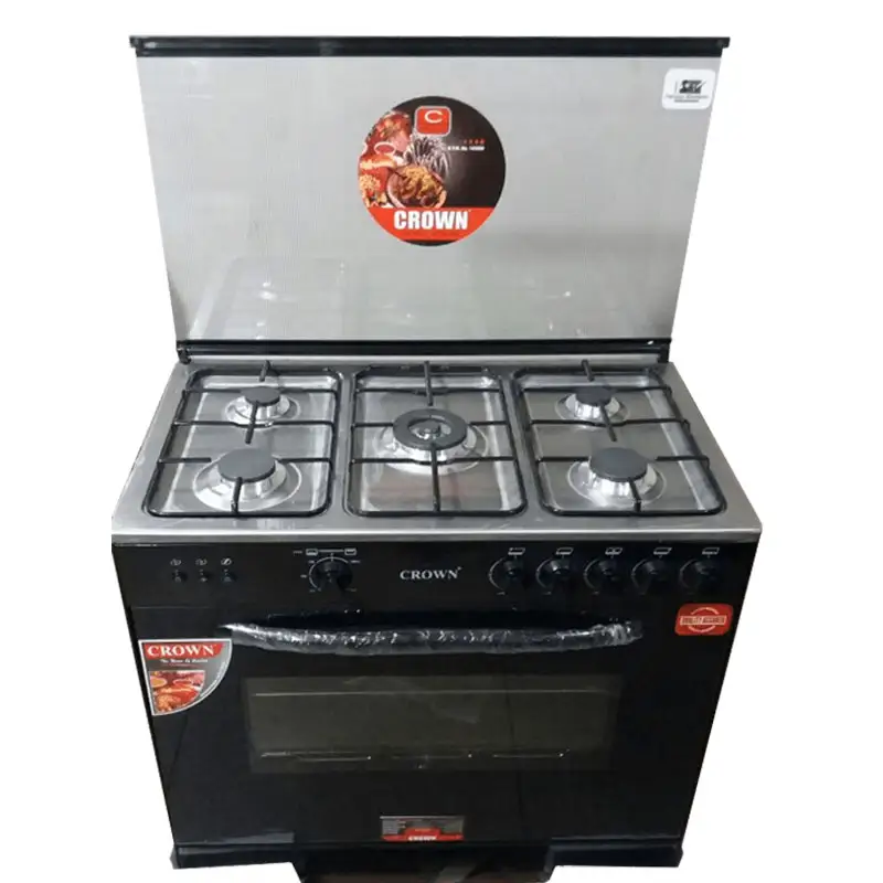 Crown 34-LB1 Cooking Range 5 Burner 34 Inch With Haevy Grill Auto Ignition With Official Warranty