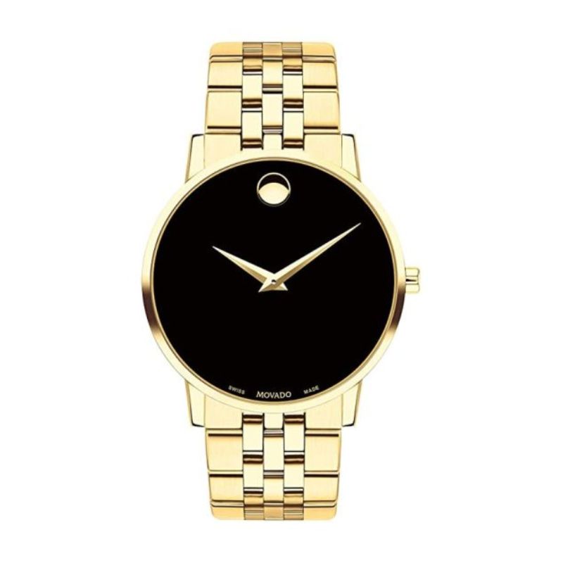 Movado Men’s Swiss Made Quartz Stainless Steel Black Dial 40mm Watch 0607203