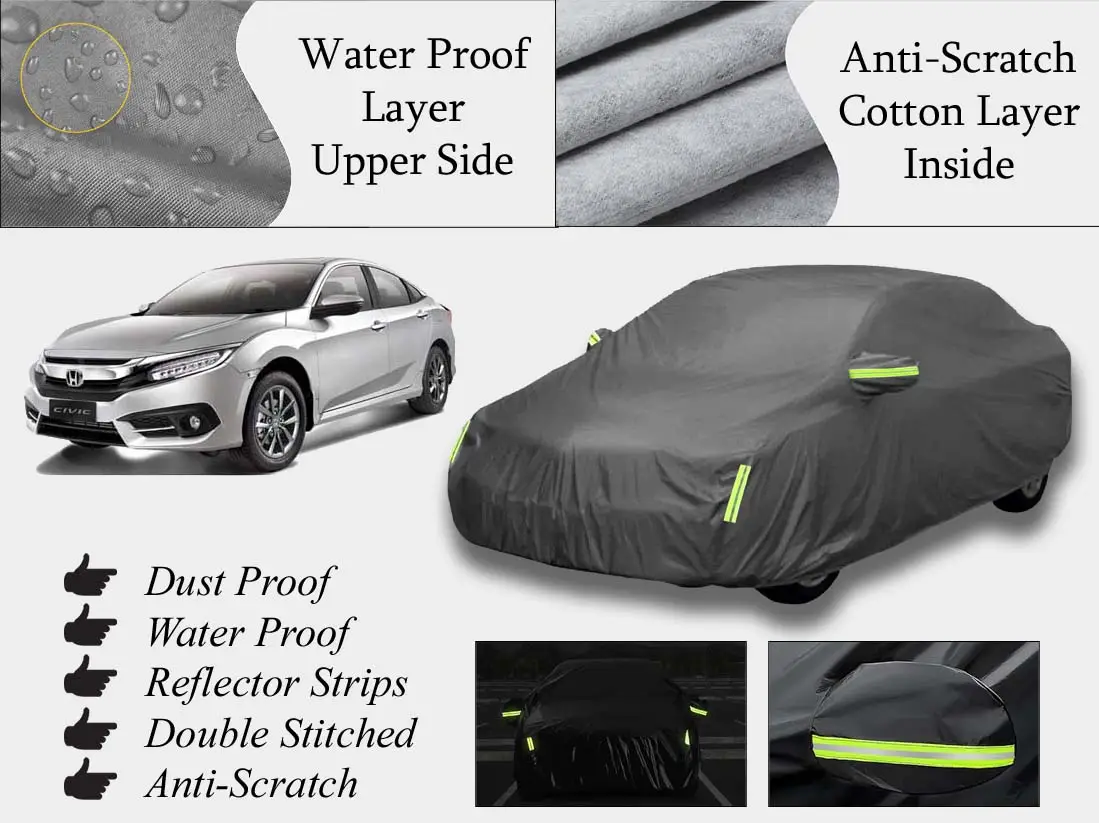 Honda Civic 2016 - 2020 Top Cover | Grey | Anti-Scratch | Double Layer | Heat Proof | Water Proof