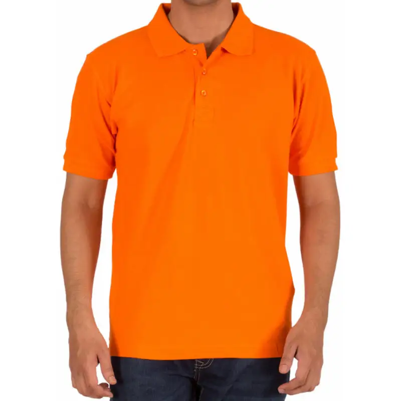 Vaya Clothing Basic Plain Orange Basic Polo T-Shirt