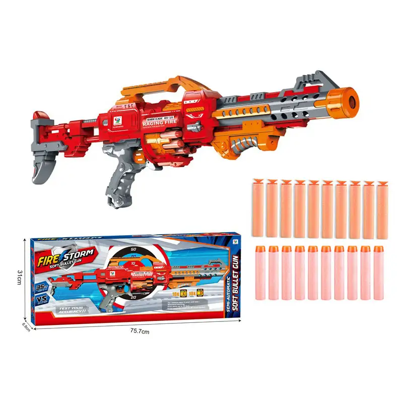 Fire Storm: Red Monster Machine Soft Bullet Nerf Dart Gun - 35ft Range