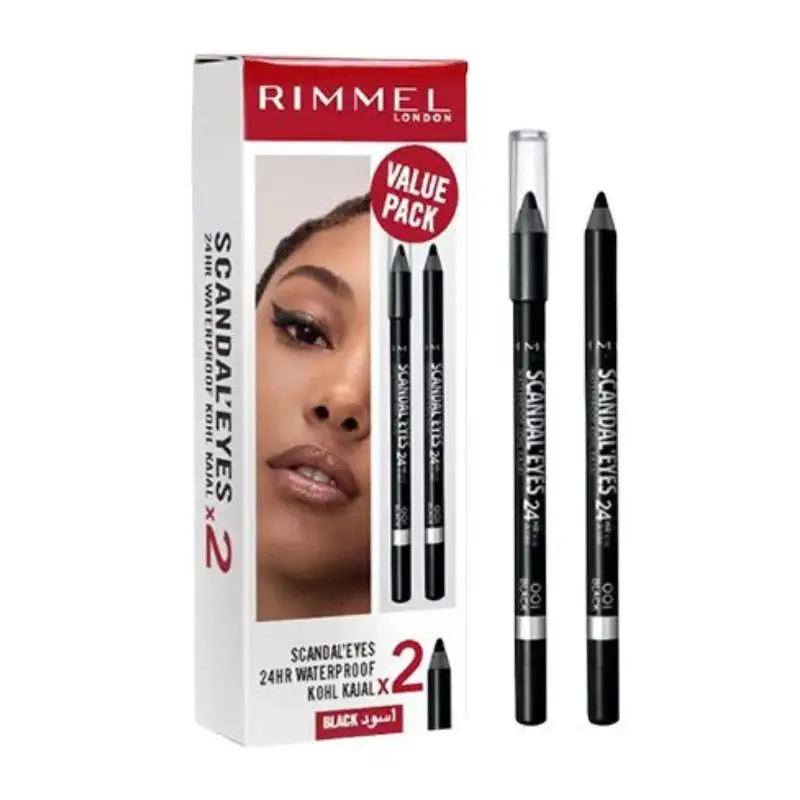 Rimmel London - Promo Scandle Eyes 24H Pencil 001 Black 2Pcs 3616305582058