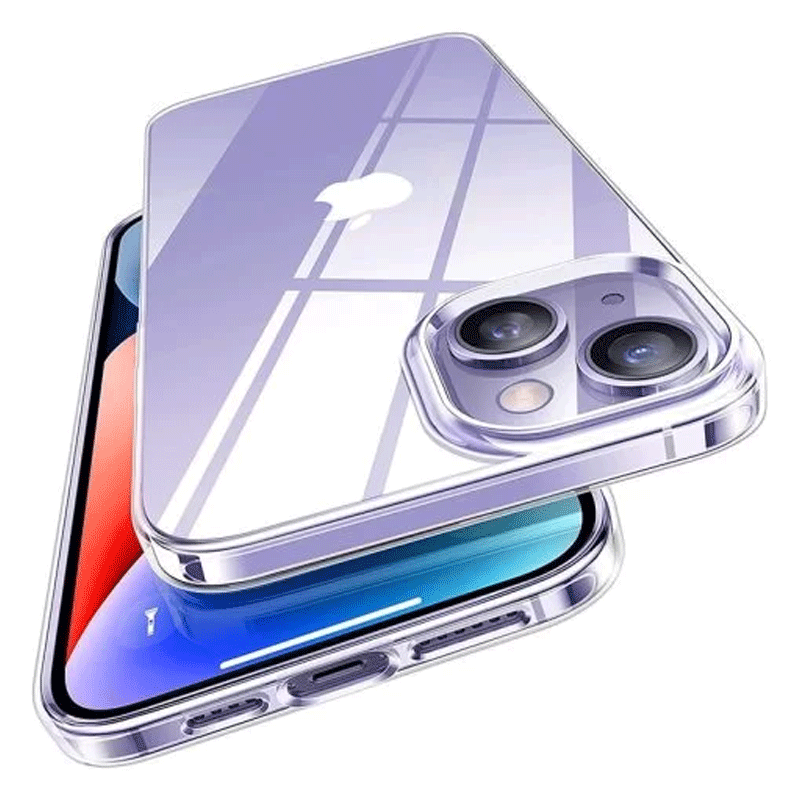 Torras Crystal Clear Series Phone Case for iPhone 14 Plus 6.7 Inch – Light Purple
