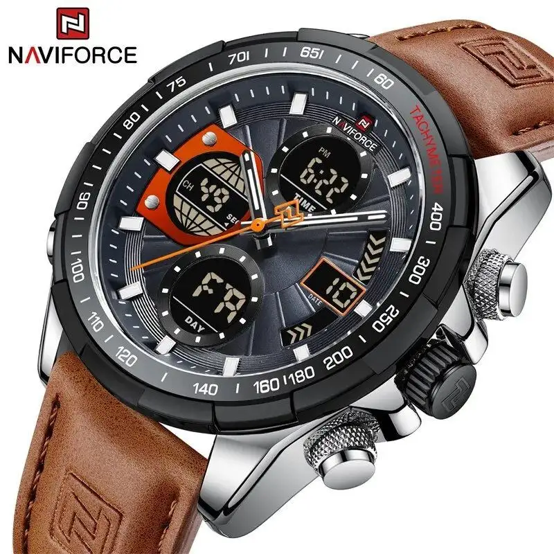 Overfly 9197 Naviforce Analog-Digital Dual Time Chronograph Watch