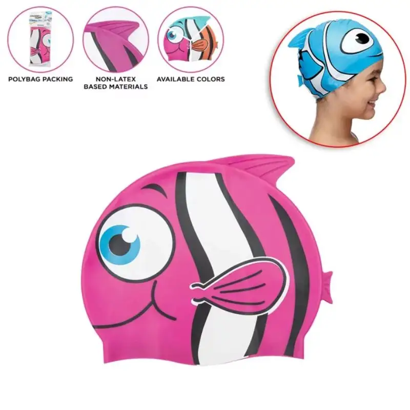 Bestway Swim Cap For Kids, Youth, Men Tamp; Women Silicone Fun Water Sports