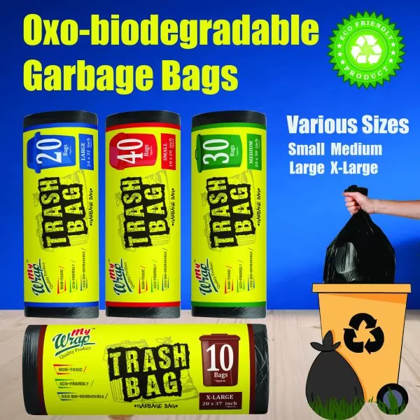 Trash Bag Black S/M/L/XL