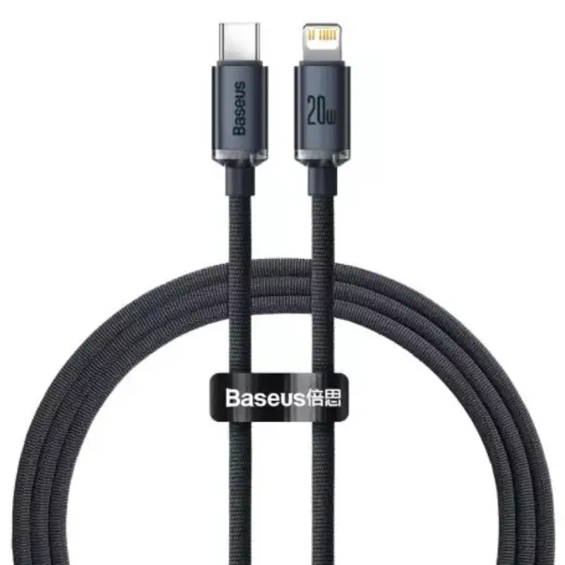 Baseus Crystal Shine Series Fast Charging Data Cable Type-C to iPhone 20W 1.2M – Black