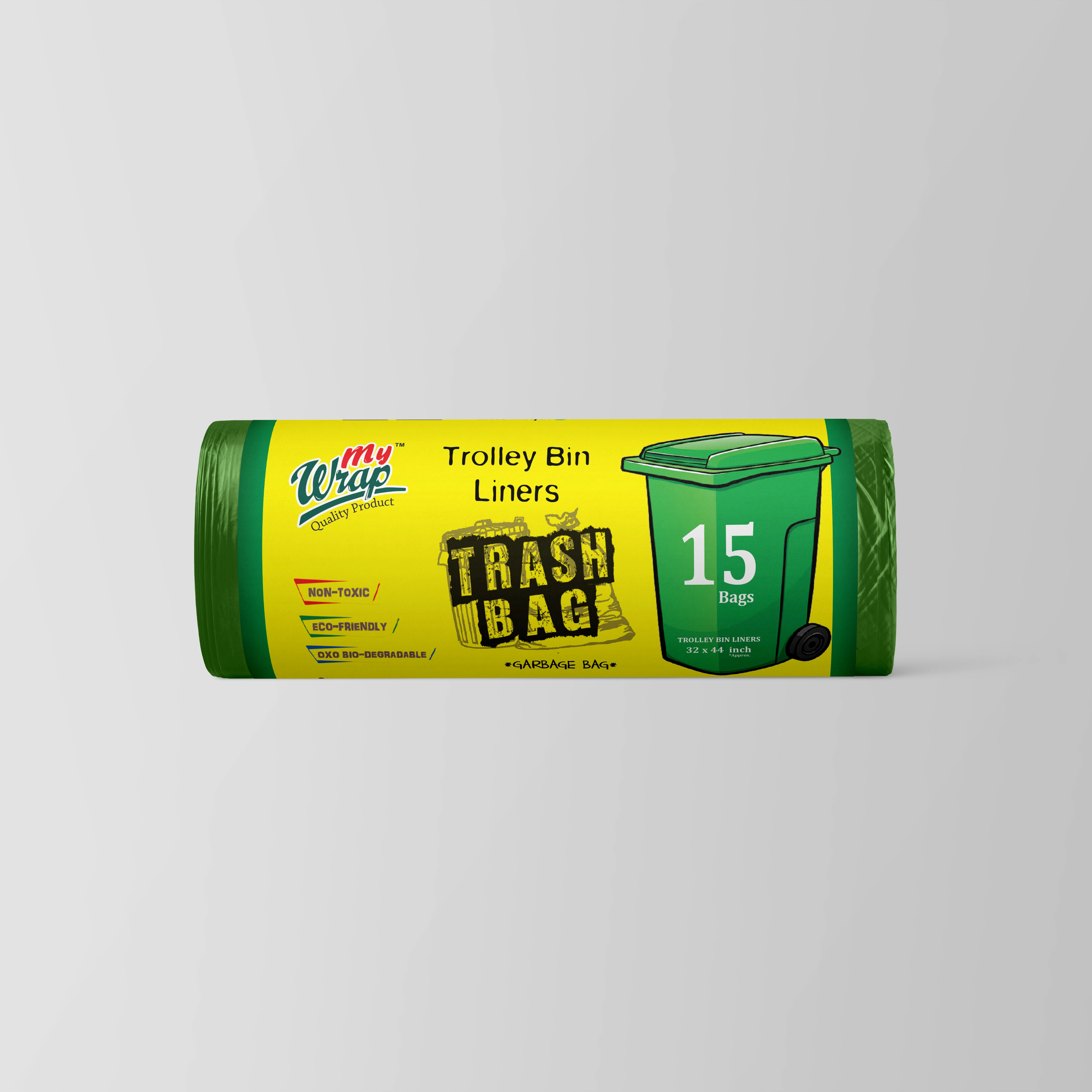 My Wrap Trolley Can Bin Trash Bags – Durable & Leak-Proof Waste Disposal Solution
