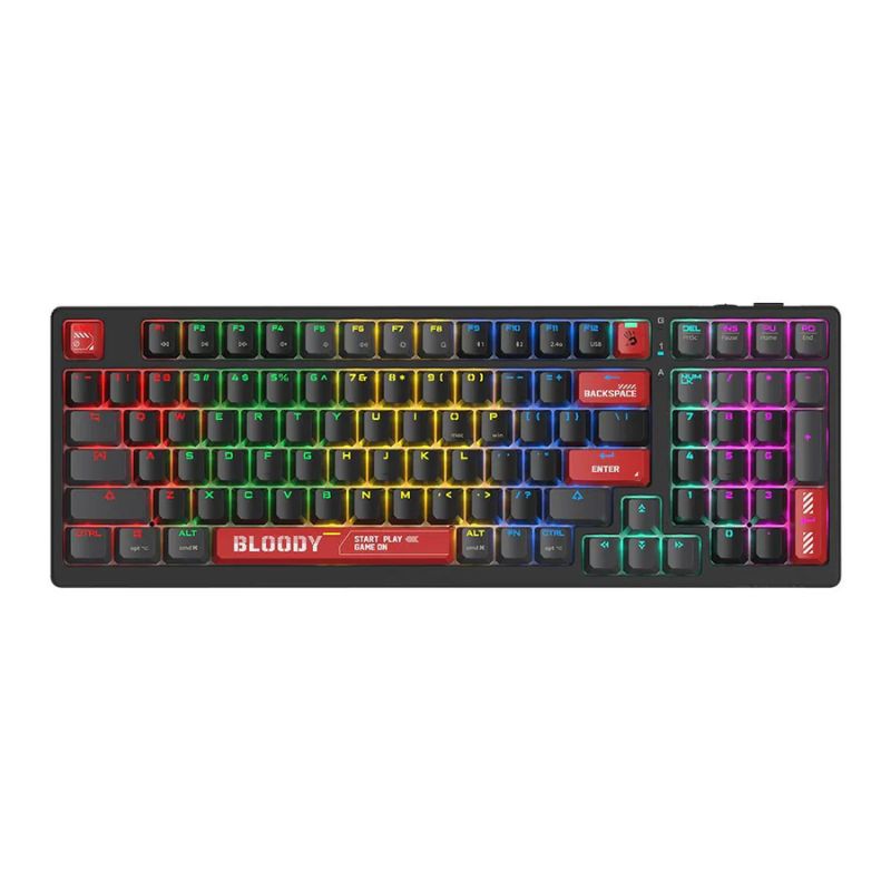 Bloody WS98 DUAL-CORE Wireless Red Switch Mechanical Gaming Keyboard-Red