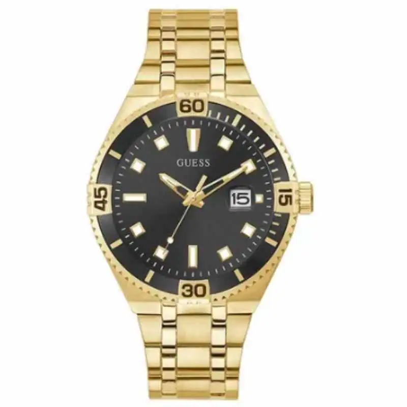 Guess Men's Premier Analog Stainless Steel Wrist Watch GW0330G2 - 45mm - Gold