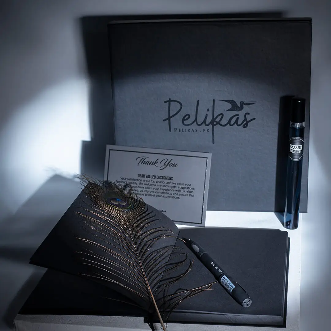Pelikas Black High Quality Notebook Gift Box