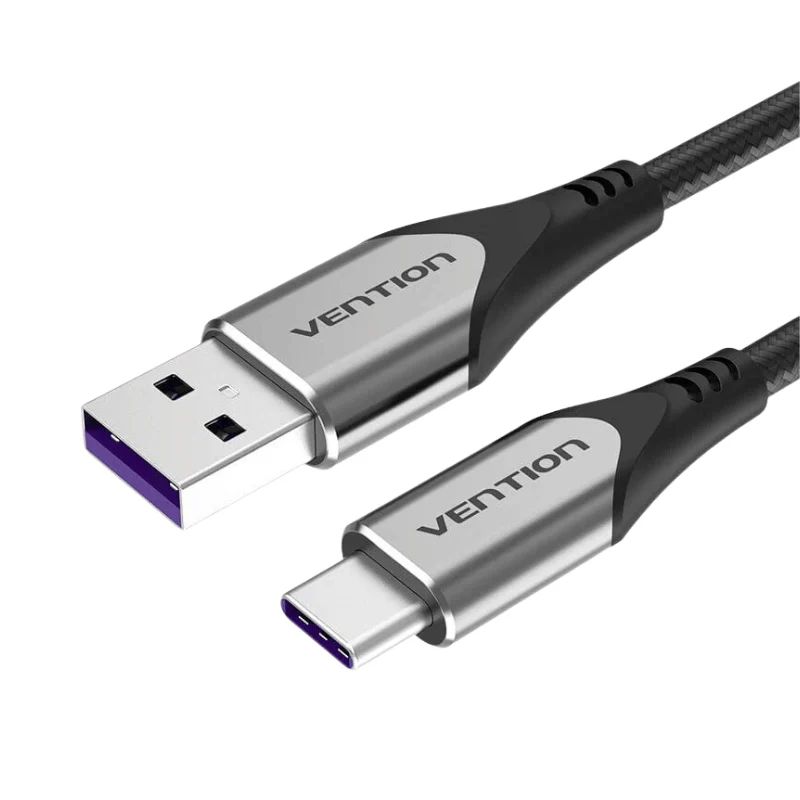 Vention USB-C to USB 2.0-A Fast Charging Cable 1M Gray Aluminum Alloy Type