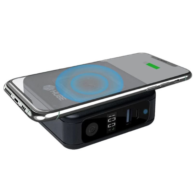 Hube 3-in-1 Fast Wireless Charger 10,000mAh Power Bank QC 3.0/PD